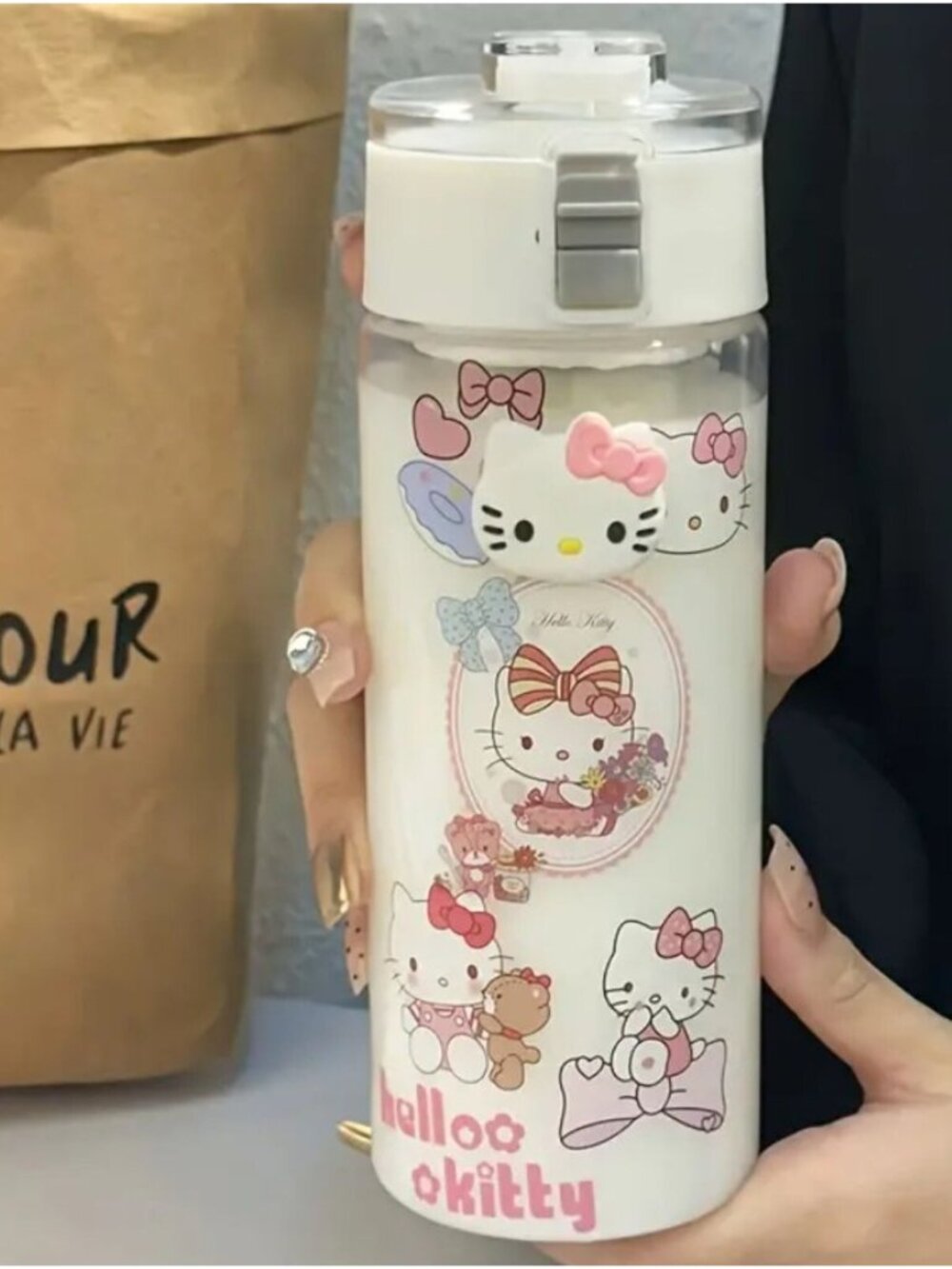 Hello Kitty Kawaii Water Tumbler – Leak‑Proof Cup with Filter